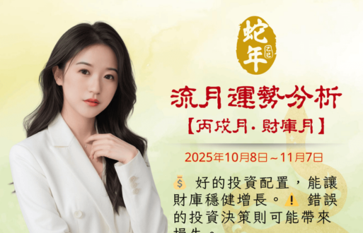 乙巳年流月运势分析~丙戌月财库月 2025年10月8日~11月7日