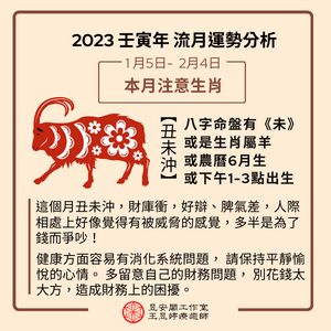 2023年1月生肖注意-羊