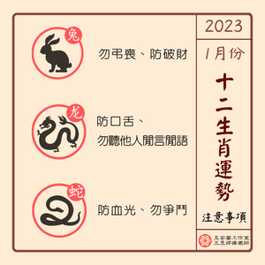 2023年1月生肖注意-2